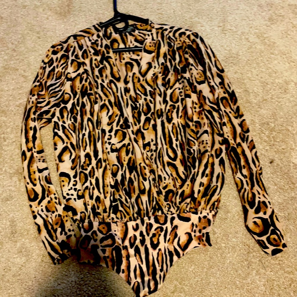 Zara leopard print bodysuit
